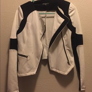 Black and white fashion jacket